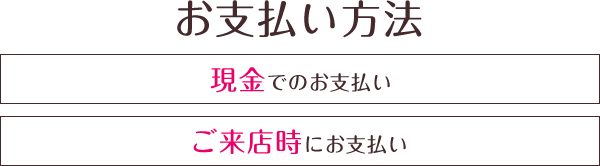 お支払い方法